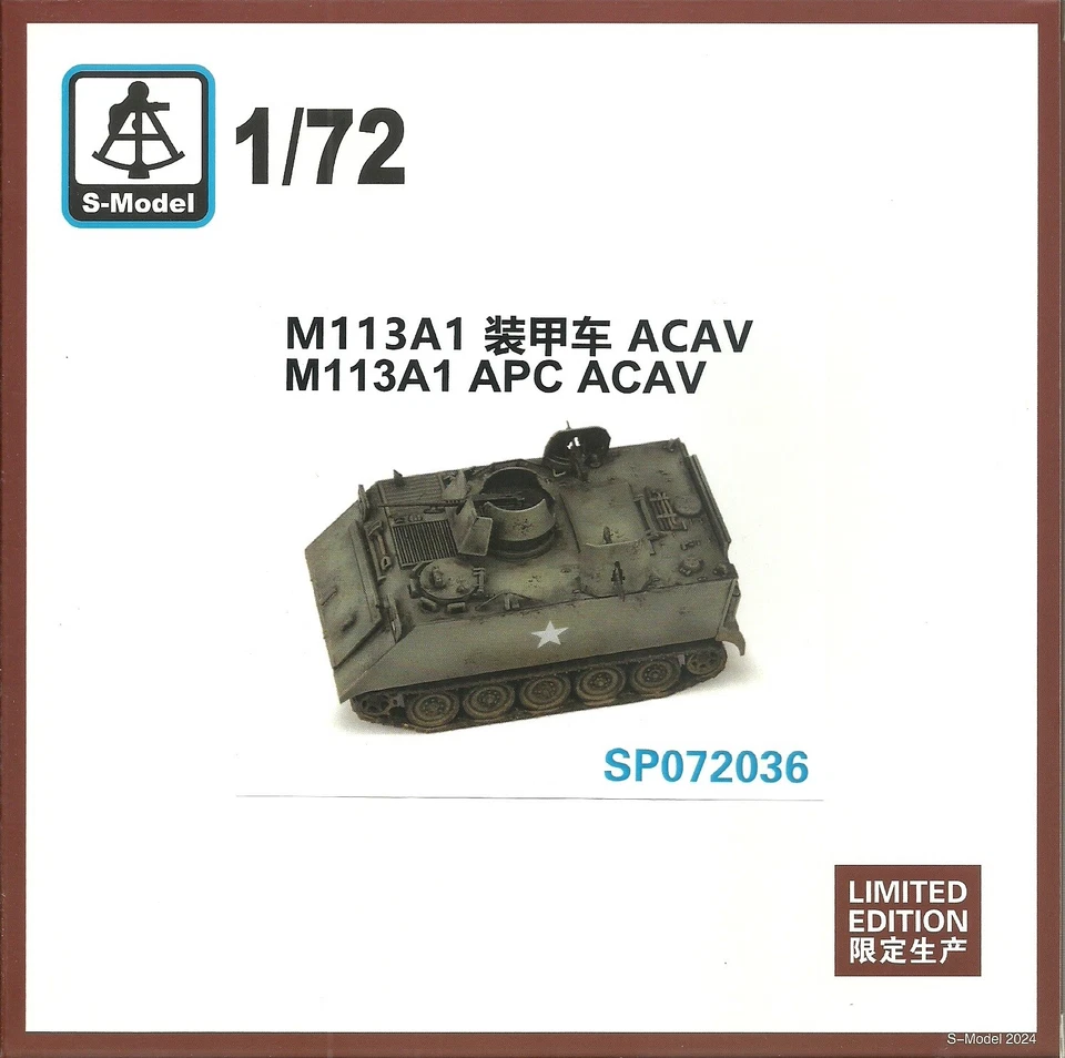 S-Model 1/72 M113A1 ACAV Veicolo Corazzato Per Trasporto Truppe - Immagine 1 di 1