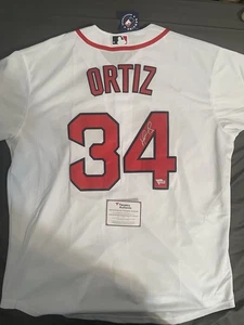 David Ortiz Signed White Jersey Fanatics COA Boston Red Sox - Picture 1 of 5