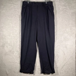 Ermenegildo Zegna Fine Worsted Super 100's Wool Dress Pants Mens 36 Navy Blue - Picture 1 of 19