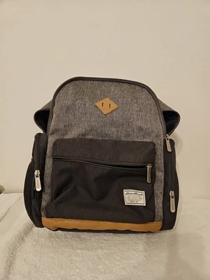 Mochila Eddie Bauer 90347 cinza escuro e acabamento preto - Imagem 1 de 4