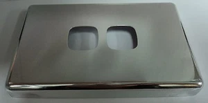 HPM XL POLISHED SILVER COVER PLATE TWO GANG SWITCH XL770/2PLPS - Picture 1 of 1