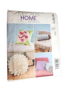 McCall's M7671 Pattern Home Decorating Pillows One Size New Uncut - Picture 1 of 1