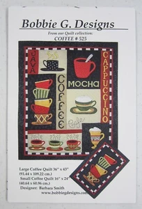 Bobbie G Designs Quilted Wall Hanging Coffee Mocha Java Pattern #525 Uncut - Picture 1 of 3