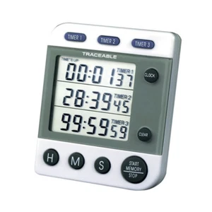 Three-Line Alarm Timer with Memory • 2.75"W x 0.5"D x 3.25"H 1 ea - Picture 1 of 1