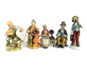 Set Of 6 Vintage Elderly Person Figures - Picture 1 of 17