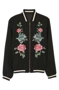 Show Me Your Mumu Reversible Floral Bomber Jacket M - Picture 1 of 5