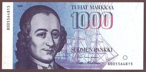 FINLAND 1000 Markkaa 1986 UNC - Picture 1 of 2