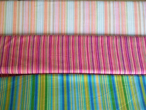Tessuto di cotone (€10/m²) 30 cm a righe strisce colorate larghe 1,4 m - Foto 1 di 4