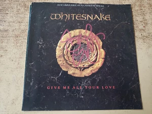 DAVID COVERDALE HAND SIGNED 1980s VG++ Whitesnake Give Me All SLEEVE ONLY 45 - Imagen 1 de 2