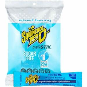 Sqwincher Zero Qwik Stik Sugar-Free Powder Concentrate 60101 Mixed Berry 50/BG 