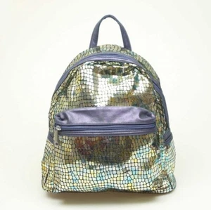 Marineblauer Rucksack mit Hologrammmuster - Bild 1 von 6