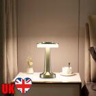 Dumbbell Shape Cordless Table Lamp 3 Dimmable Color for Hotel Bar (Silver)