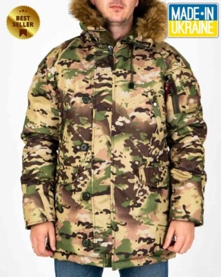 Made in Ukraine New N-3B Army Military Cold Weather Parka camouflage Multicam - Image 1 of 4