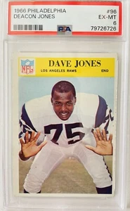 1966 Philadelphia Dave "Deacon" Jones #96 PSA 6 EX-MT Los Angeles Rams HOF - Picture 1 of 2