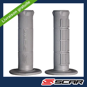 GRAUER LENKERGRIFF MOTO CROSS MX ENDURO SUPERMOTARD SCAR RACING - Bild 1 von 2