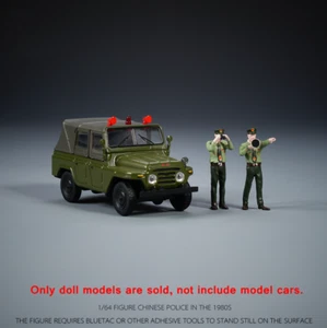 Modellino auto scena accessori polizia cinese scala 1/64 anni 80 oggetti di scena modello bambola  - Foto 1 di 6