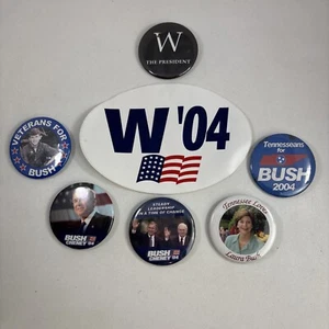 CAMPAIGN BUTTONS 2004 PRESIDENTIAL ELECTION GEORGE W. BUSH AND DICK CHENEY - Picture 1 of 7