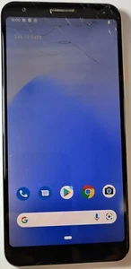 Google Pixel 3a XL  64GB White Unlocked #336B Working Well Cracked Screen  - Picture 1 of 5