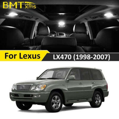 17x Kit de luces interiores LED blancas para Lexus LX470 1998-2007 Toyota Land Cruiser Foto 1 de 4