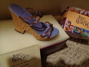 JUST THE RIGHT SHOE - BY RAINE WILLITTS - CORK WEDGE - #25093 - COA!! - SWEET!!!