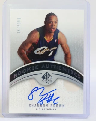 Shannon Brown 2006-07 SP Authentic ROOKIE #115 Auto RC #/999 Cavs SPARTANS - Image 1 of 2