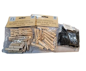 Crafter's Square Mini Clothespins 1.9 inch 73 Pieces Brown & Black - Picture 1 of 3