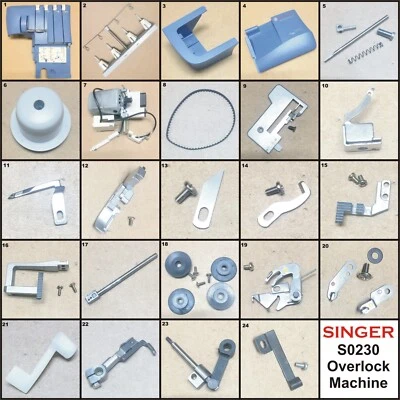Piezas de serger overlock originales SINGER S0230 en buen estado muy poco uso Foto 1 de 4