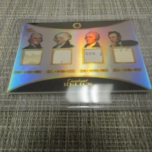 2024 PIECES OF THE PAST 1800s, QUAD RELICS, JEFF., ADAMS, HAMILTON, LINCOLN, 192 - Picture 1 of 4