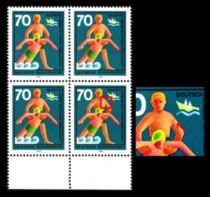 634 II ** (Freiwillige Hilfsdienste) Viererblock mit Unterrand, postfrisch Luxus - Picture 1 of 1