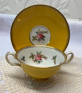 Antique Spode Copeland's Teacup and Saucer Set Made for Wm H Plummer Co. - Picture 1 of 9