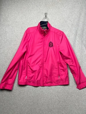 Lauren Ralph Lauren женщин теннис ветровка куртка L медальон эмблема розовый - Изображение 1 из 4