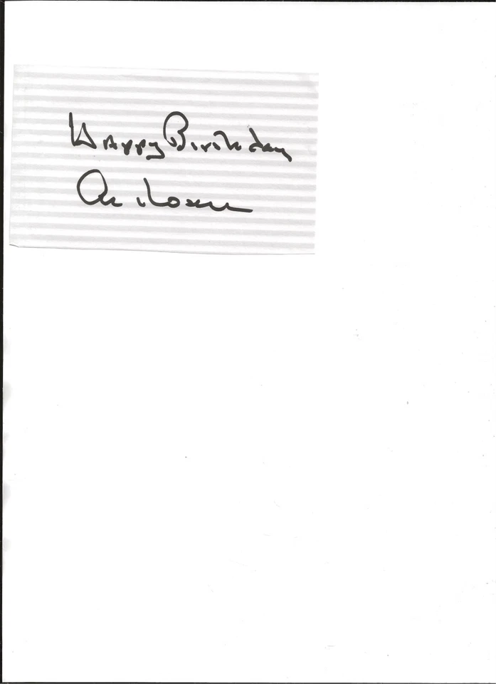 Al Rosen autographed 3 x 5 sheet Cleveland Indians - Image 1 of 1