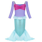 Girls Kids Mermaid Princess Dress Cosplay Costume Halloween Party Maxi Skirt