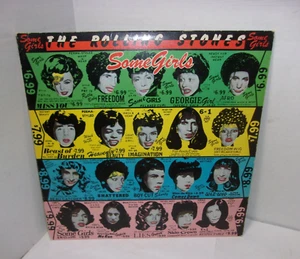 The Rolling Stones Some Girls Rare Vinyl Record 70's Die Cut Cover Green Yellow - Picture 1 of 7