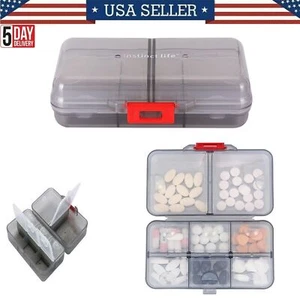 Organizer Dispenser Box Case Travel Tablet Pill Box Medicine Container Holder - Picture 1 of 9