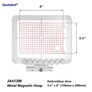 JA413M 5.5"x8" Magnetic Embroidery Hoop for Janome 400E Heavy Fabric Friend - Picture 1 of 6