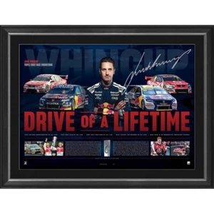 JAMIE WHINCUP V8 SUPERCARS SIGNED FRAMED DRIVE OF A LIFETIME CAREER LITHOGRAPH - Bild 1 von 2