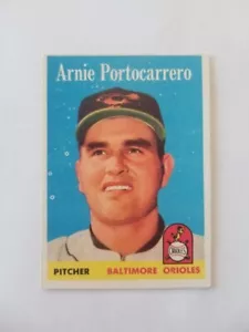 ARNIE PORTOCARRERO 1958 TOPPS BASEBALL CARD #465 BALTIMORE ORIOLES - Picture 1 of 2