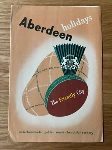 Póster folleto vintage de ABERDEEN HOLIDAY TARIFAS FERROVIARIAS BRITÁNICAS - Imagen 1 de 4