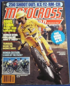 MOTOCROSS ACTION MAGAZINE-JULY 1982-RICK JOHNSON-HANGTOWN-WORKS YAMAHA-VINTAGE - Picture 1 of 5