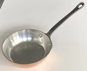 BAUMALU FRENCH COPPER TIN SAUCE POT IRON HANDLE Saucepan FRANCE Cookware Pan - Imagen 1 de 5