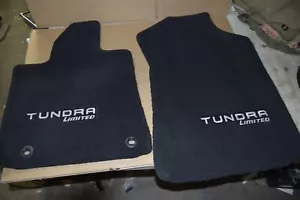 14-21 Toyota Tundra Platinum CREW MAX OEM Floor Mats Liners Carpet lot Of 2 - Foto 1 di 8