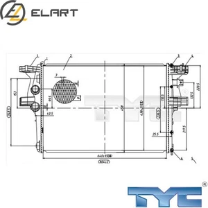 RADIATOR ENGINE COOLING 715-0005 FOR IVECO DAILY/Platform/Chassis/Van/VI/Bus - Picture 1 of 6