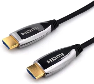 4K HDMI Fiber Optic Cable - 15 Feet - High Speed 18Gbps 4K@60Hz Gold Plated - Picture 1 of 9