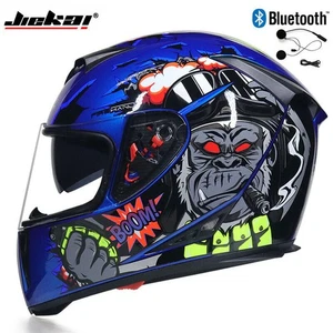 DOT Bluetooth Motorcycle Helmet Full Face with Dual Visor Motocross Racing Casco - Foto 1 di 37