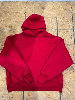 Campione Yeezy Gap Felpe con Cappuccio Doppio Strato Inedito Rosso Grande Pesante - Immagine 1 di 4