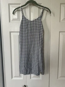 Abercrombie Kids Plaid Dress Sleeveless Tank Layerable Smocked Black Mini 11/12 - Picture 1 of 6
