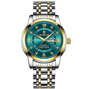Reloj de buceo de moda de lujo de primera marca para hombre 30 ATM impermeable fecha y hora - Imagen 1 de 6