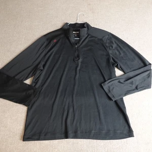Rhone Shirt Large Black Solid 1/4 Zip Sequoia - Picture 1 of 7