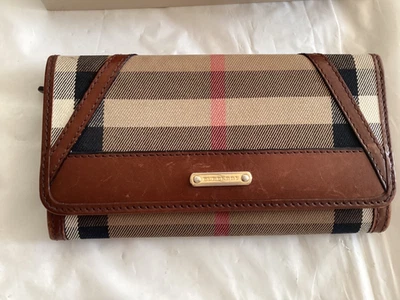 Cartera Continental Burberry Bridal House Check Penrose-Auténtica-VINTAGE Foto 1 de 4